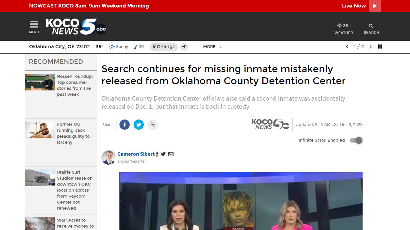 Oklahoma County jail mistakenly releases wrong inmate - KOCO 5 News